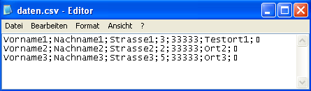 CSV Datei