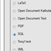 Exportansicht von phpMyAdmin